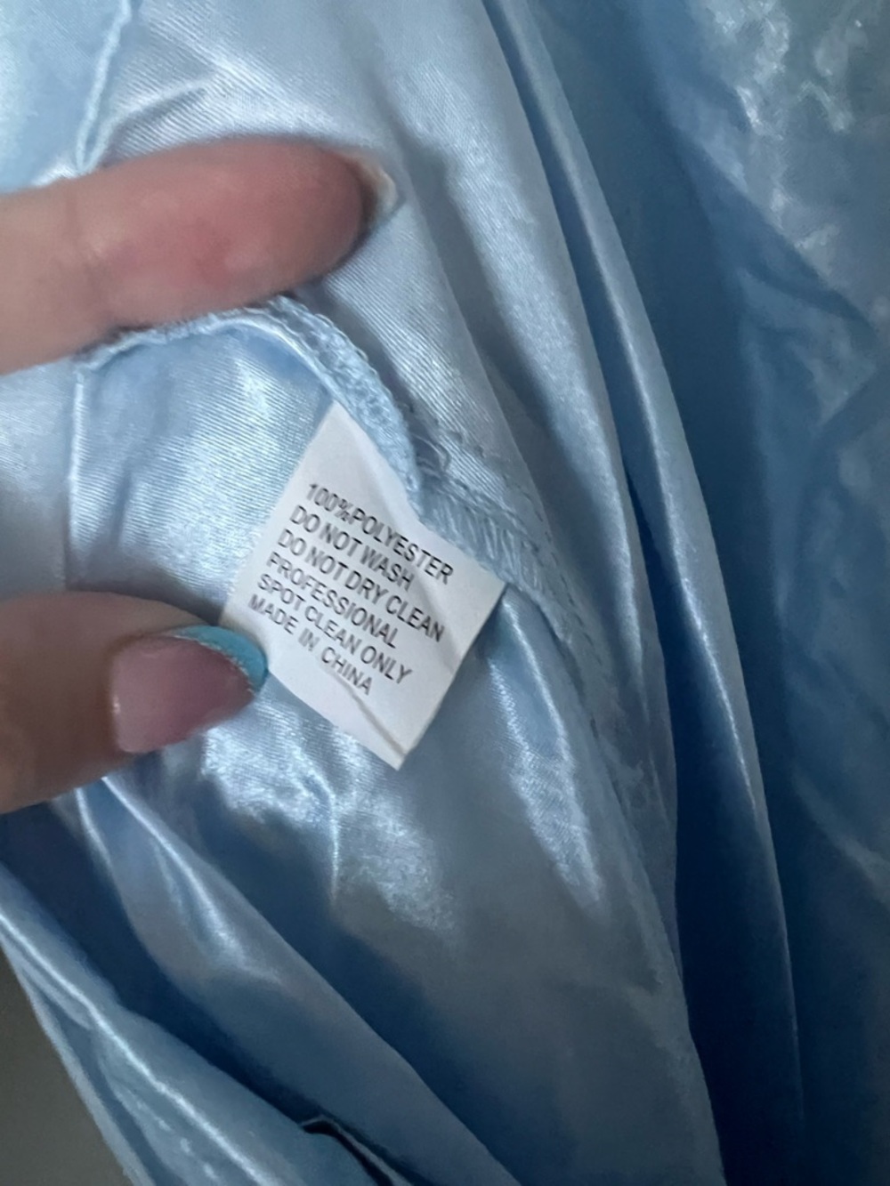 MAC DUGGAL Light Blue Ruffle Tiered Cut-Out Chiffon Gown NWT - Picture 11 of 15